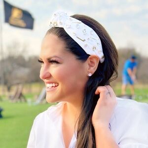 Brianna Cannon Gear Golf Headband in White